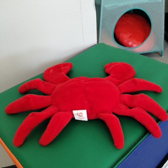 ✓Ty Beanie Baby: Digger the Crab (Red Body) - Picture 6 of 12
